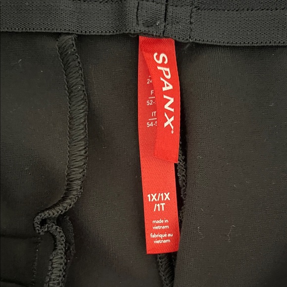 SPANX Black Skinny Pants with Gold Accents - Picture 4 of 6